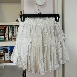 Billabong white eyelet skirt